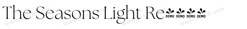 The Seasons Light Re字体转换 The Seasons Light Re字体转换